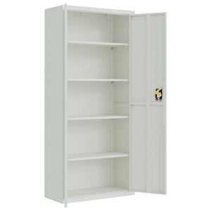 Aktenschrank Stahl Hellgrau 90x40x200cm