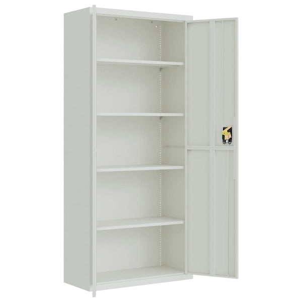Aktenschrank Stahl Hellgrau 90x40x200cm