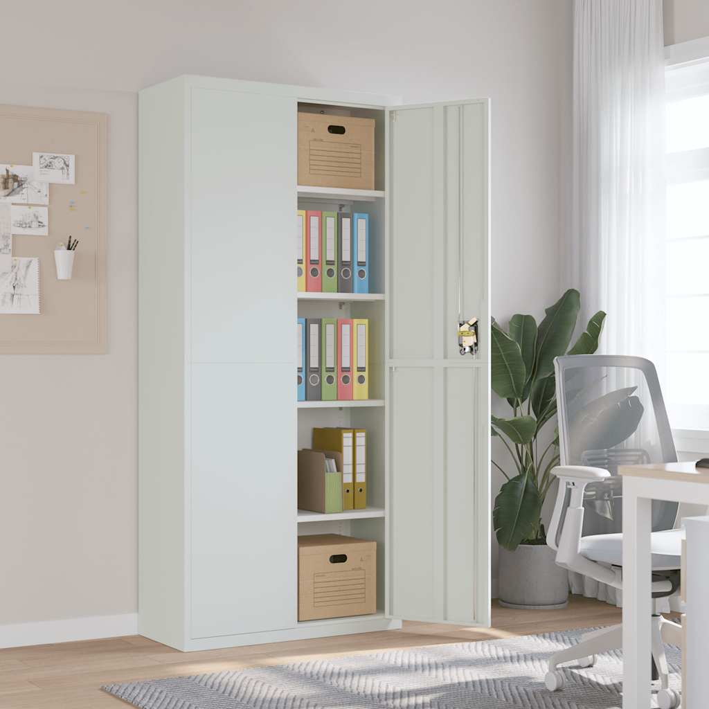 Aktenschrank Stahl Hellgrau 90x40x200cm