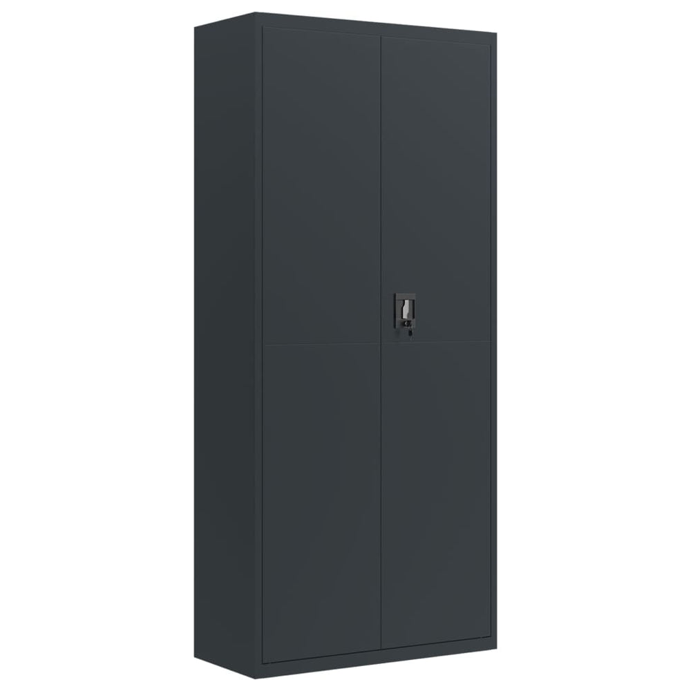 Aktenschrank Anthrazit Stahl 90x40x200 cm