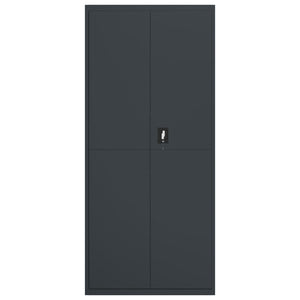 Aktenschrank Anthrazit Stahl 90x40x200 cm
