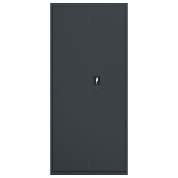 Aktenschrank Anthrazit Stahl 90x40x200 cm