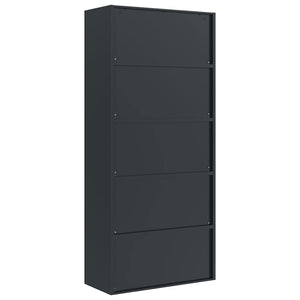 Aktenschrank Anthrazit Stahl 90x40x200 cm