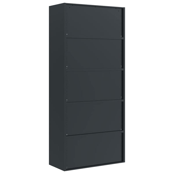 Aktenschrank Anthrazit Stahl 90x40x200 cm