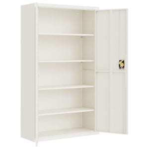 Aktenschrank Weiß Stahl 105x40x180cm