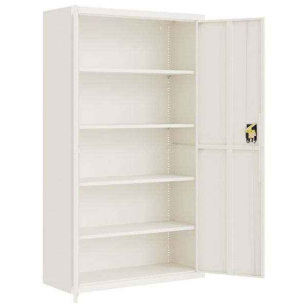 Aktenschrank Weiß Stahl 105x40x180cm