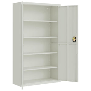 Aktenschrank Stahl Hellgrau 105x40x180 cm