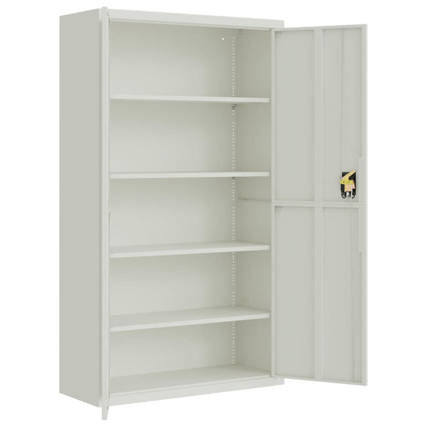 Aktenschrank Stahl Hellgrau 105x40x180 cm