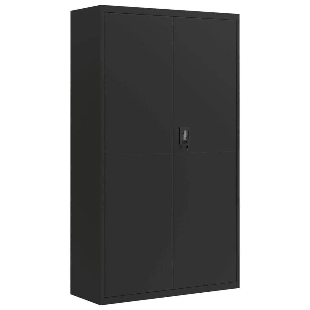 Aktenschrank Schwarz Stahl 105x40x180 cm