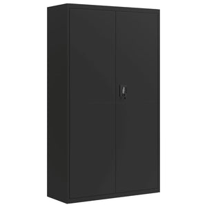 Aktenschrank Schwarz Stahl 105x40x180 cm