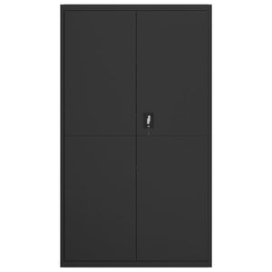 Aktenschrank Schwarz Stahl 105x40x180 cm