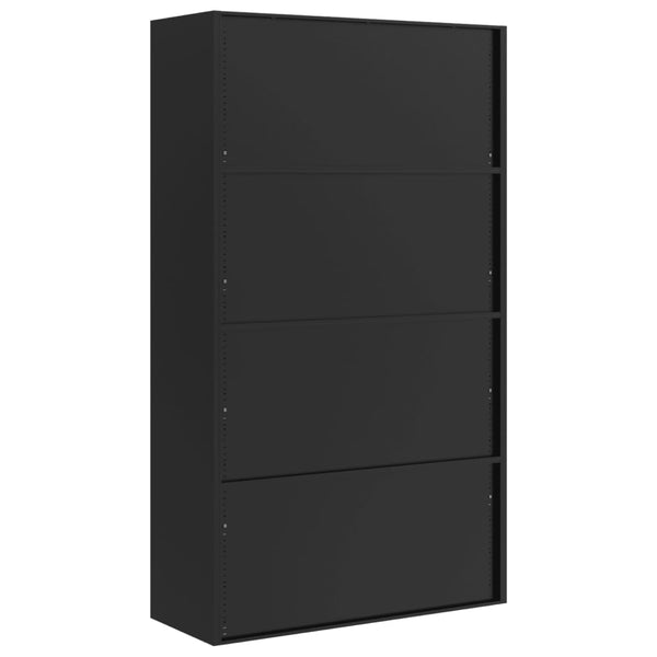 Aktenschrank Schwarz Stahl 105x40x180 cm
