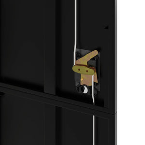 Aktenschrank Schwarz Stahl 105x40x180 cm
