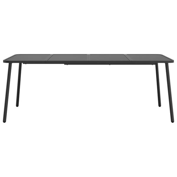 vidaXL Salon de jardin 9 pcs Anthracite Acier