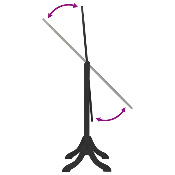 Schwarzer Standspiegel 45,5x160cm