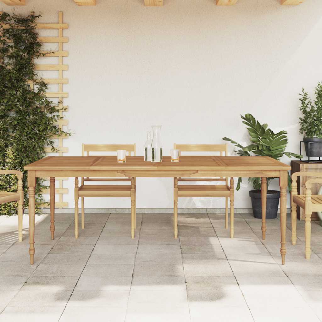 Massivholz Teak Gartentisch 200x100 cm
