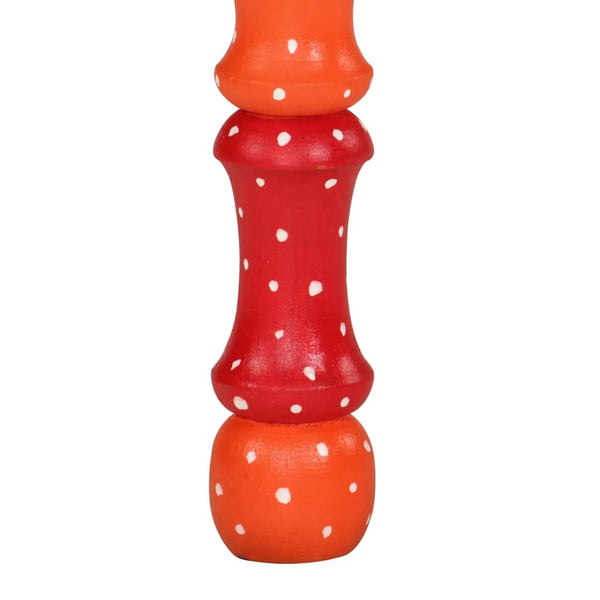 Handbemalter Couchtisch Mango Massivholz Orange