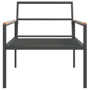 vidaXL Salon de jardin 4 pcs avec coussins anthracite acier