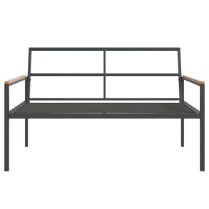vidaXL Salon de jardin 4 pcs avec coussins anthracite acier