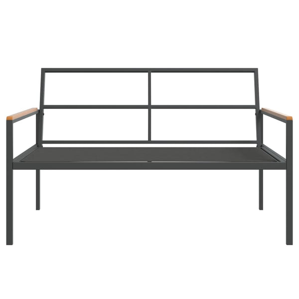 vidaXL Salon de jardin 4 pcs avec coussins anthracite acier