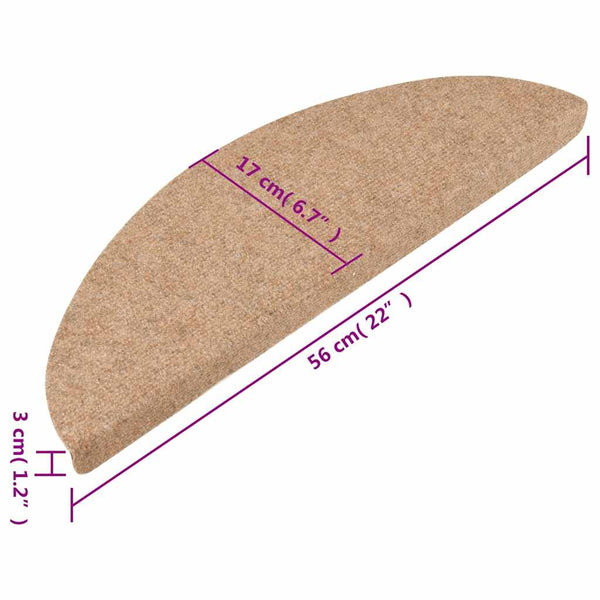 Selbstklebende Stufenmatten Beige 10er Set