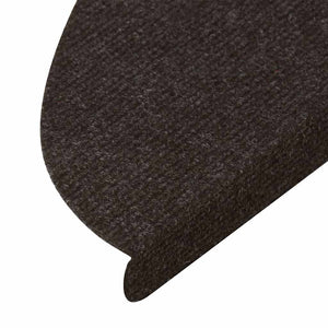 Selbstklebende Stufenmatten, 10er Set, Schwarz 56x17 cm