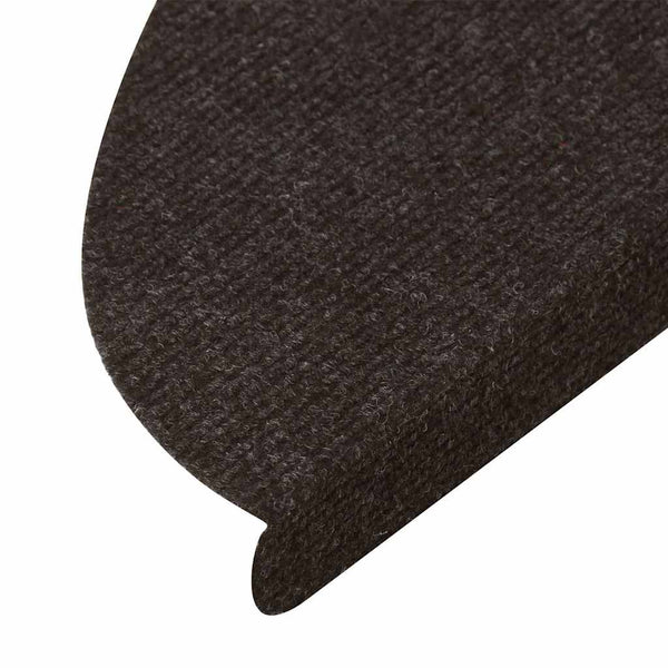 Selbstklebende Stufenmatten, 10er Set, Schwarz 56x17 cm
