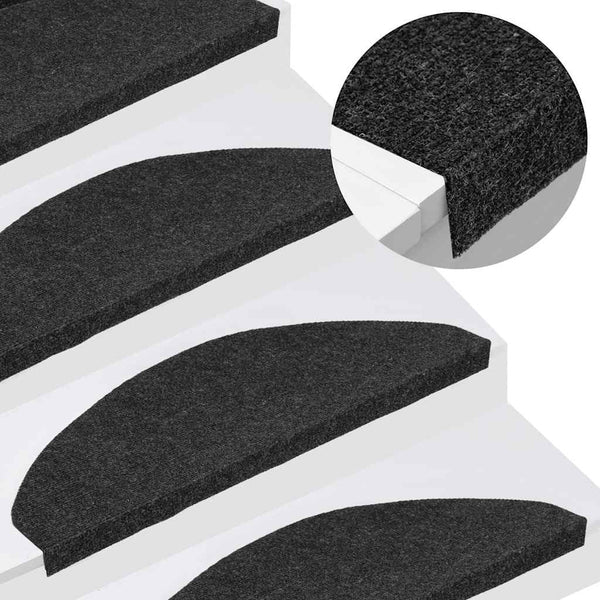 Selbstklebende Stufenmatten Schwarz 10er Set