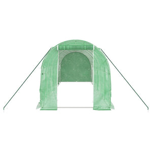 Gewächshaus Stahlrahmen Grün 12 m²