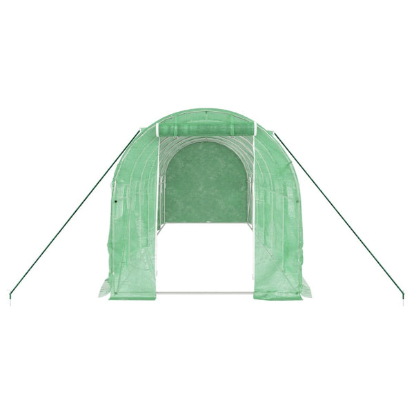 Gewächshaus Stahlrahmen Grün 12 m²