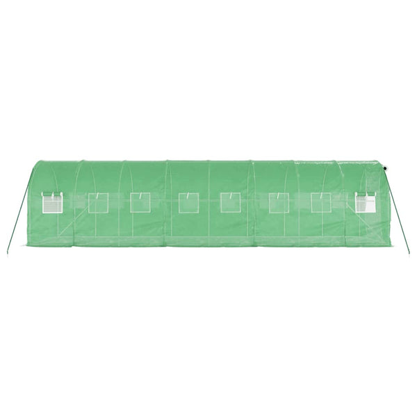 Serre de jardin avec cadre en acier vidaXL Vert 16 m² 8x2x2 m