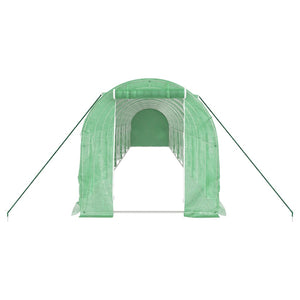 vidaXL Serre avec cadre en acier Vert 24 m² 12x2x2 m