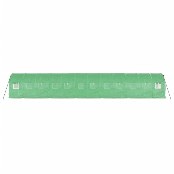vidaXL Serre avec cadre en acier Vert 24 m² 12x2x2 m