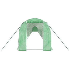 vidaXL Serre avec cadre en acier Vert 48 m² 24x2x2 m