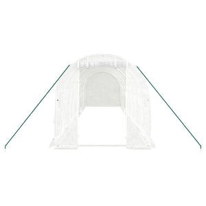 Gewächshaus Stahlrahmen Weiß 16 m²