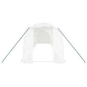 Gewächshaus Stahlrahmen Weiß 20 m²