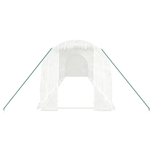 Gewächshaus Stahlrahmen Weiß 20 m²