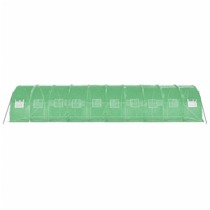 vidaXL Serre avec cadre en acier vert 30 m² 10x3x2 m