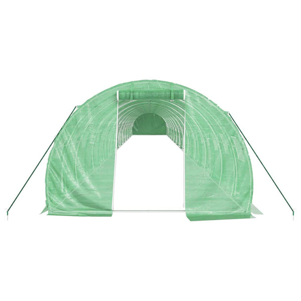 Serre de jardin avec cadre en acier vidaXL Vert 72 m² 24x3x2 m