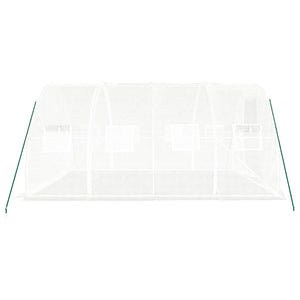 Weißes Stahlrahmen Gewächshaus 12 m²