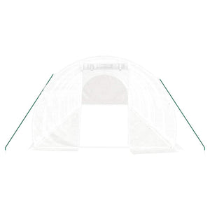 Weißes Gewächshaus mit Stahlrahmen 10x3x2 m