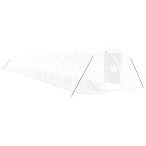Serre vidaXL avec cadre en acier Blanc 66 m² 22x3x2 m