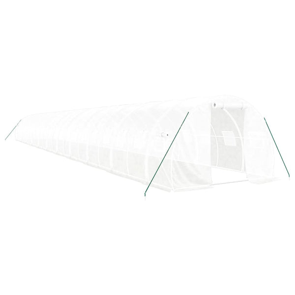 Serre vidaXL avec cadre en acier Blanc 66 m² 22x3x2 m
