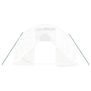 Serre vidaXL avec cadre en acier Blanc 66 m² 22x3x2 m