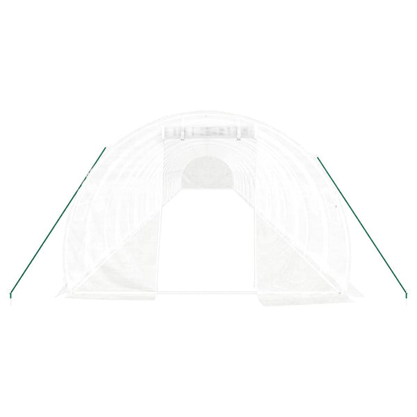 Serre vidaXL avec cadre en acier Blanc 66 m² 22x3x2 m