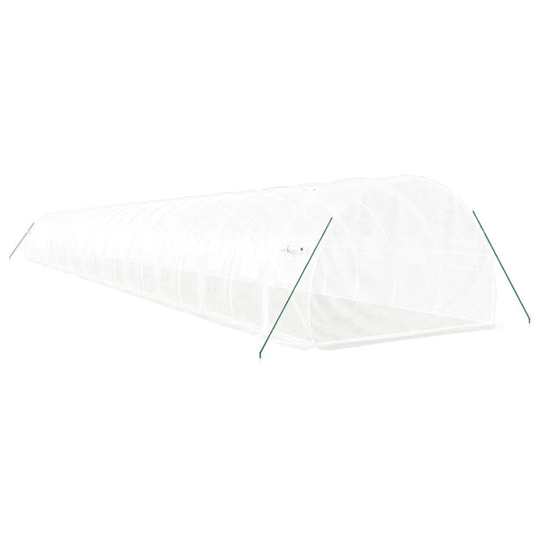 Serre vidaXL avec cadre en acier Blanc 66 m² 22x3x2 m