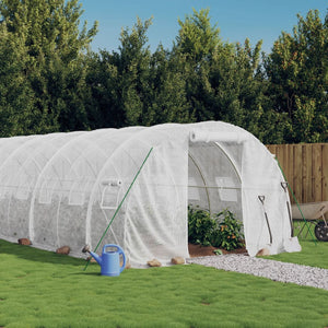 Serre vidaXL avec cadre en acier Blanc 66 m² 22x3x2 m