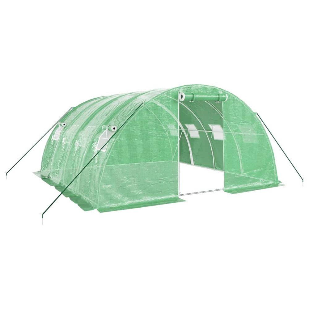 Grünes Gewächshaus mit Stahlrahmen 4x4x2 m