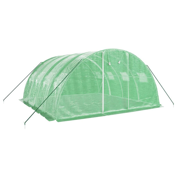 Grünes Gewächshaus mit Stahlrahmen 4x4x2 m