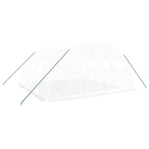 Gewächshaus Stahlrahmen Weiß 16 m²